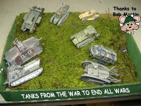 Awesome WWI tank collection cardmodel war Fiddlersgreen.net